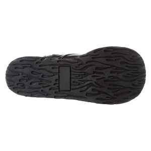 Leatherette 8,5 cm TRASHVILLE-502 Black punk boots with laces mens