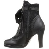 Leatherette 9,5 cm DEMONIA GLAM-200 goth lolita ankle boots