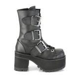 Leatherette 9,5 cm Demonia RANGER-308 gothic platform ankle boots