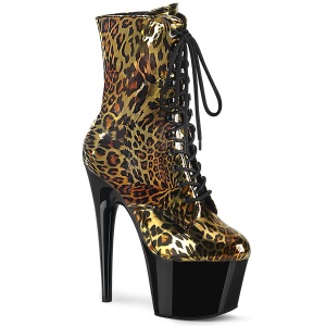 Leopard Gold 18 cm ADORE-1020LP Pole dancing ankle boots