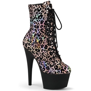 Leopard Rose 18 cm ADORE-1020LP Pole dancing ankle boots