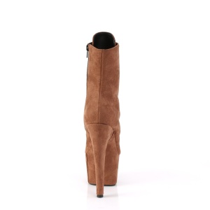 Marrone Ecopelle 18 cm ADORE-1020FS stivaletti con stringati