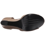 Marrone Ecopelle 7,5 cm KIMBERLY-05 grandi taglie sandali donna