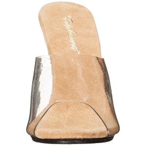 Marrone Trasparente 11 cm CARESS-401 Plateau Ciabattina Tacchi Alti