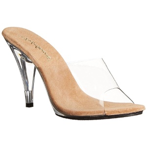 Marrone Trasparente 11 cm CARESS-401 Plateau Ciabattina Tacchi Alti