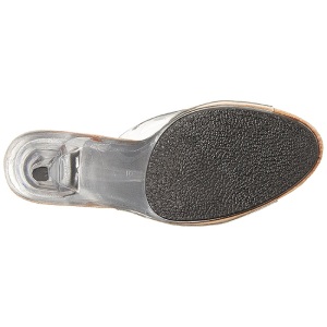 Marrone Trasparente 11 cm CARESS-401 Plateau Ciabattina Tacchi Alti