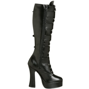 Matto 13 cm ELECTRA-2042 stivali donna con fibbie e plateau alto