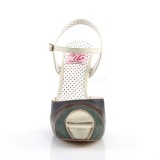 Multicolore 11,5 cm retro vintage BETTIE-27 Pinup sandali con plateau nascosto