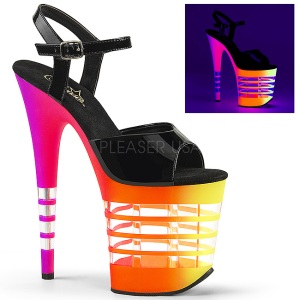 Multicolore Neon 20 cm Pleaser FLAMINGO-809UVLN Plateau Tacchi Alti a Spillo
