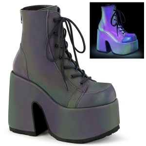 Neon 13 cm CAMEL-203 chunky stivaletti plateau demonia