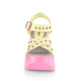Neon 13 cm Demonia DYNAMITE-02 scarpe lolita sandali con zeppa