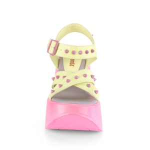 Neon 13 cm DemoniaCult DYNAMITE-02 lolita sandals wedge sandals