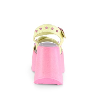 Neon 13 cm DemoniaCult DYNAMITE-02 lolita sandals wedge sandals
