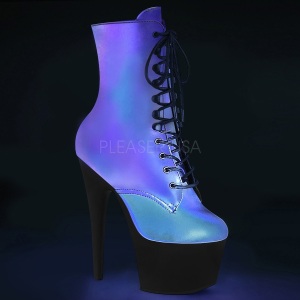 Neon 18 cm Pleaser ADORE-1020REFL stivaletti da pole dance