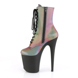 Neon 20 cm Pleaser FLAMINGO-1020REFL stivaletti da pole dance