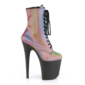 Neon 20 cm Pleaser FLAMINGO-1020REFL stivaletti da pole dance