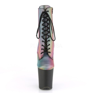 Neon 20 cm Pleaser FLAMINGO-1020REFL stivaletti da pole dance