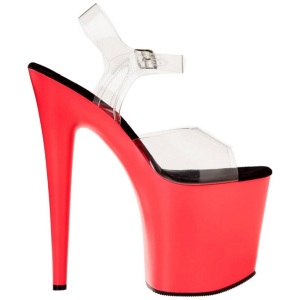 Neon Rosa 20 cm Pleaser FLAMINGO-808UV Tacchi Alti Plateau