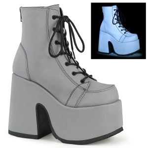 Neon Vegan 13 cm CAMEL-203 chunky demonia ankle boots platform