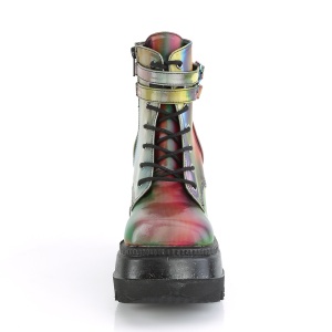 Neon arcobaleno 11,5 cm SHAKER-52 lolita stivaletti con zeppa plateau