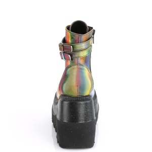 Neon arcobaleno 11,5 cm SHAKER-52 lolita stivaletti con zeppa plateau