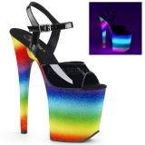 Neon rainbow 20 cm FLAMINGO-809WR Pole dancing high heels