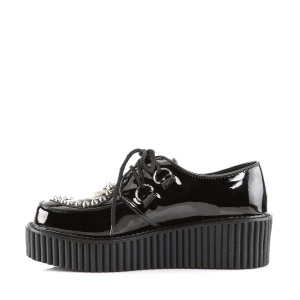 Neri 5 cm CREEPER-108 rockabilly scarpe creepers donna