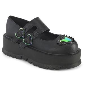 Neri 5 cm SLACKER-25 emo maryjane scarpe donna fibbia