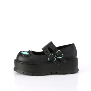 Neri 5 cm SLACKER-25 emo maryjane scarpe donna fibbia