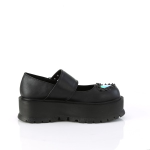 Neri 5 cm SLACKER-25 emo maryjane scarpe donna fibbia