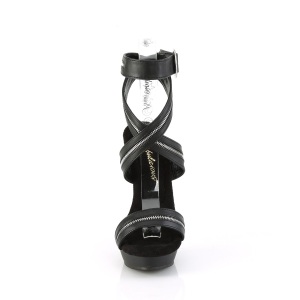 Neri sandali vegano con plateau e tacco 15 cm SULTRY-619