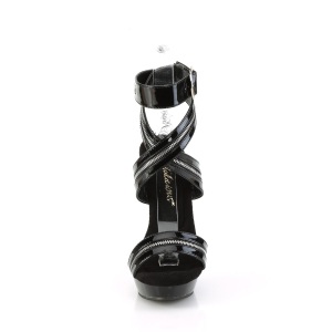 Neri sandali verniciata con plateau e tacco 15 cm SULTRY-619