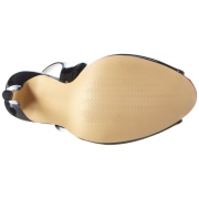 Neri slingback tacco alto con scarpe 13 cm SEXY-08