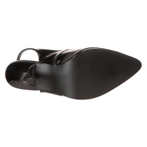 Neri vernice 13 cm SEDUCE-317 slingback scarpe dcollet a punta elegante