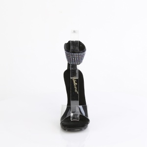 Nero 11,5 cm CHIC-42 cinturini alla caviglia sandali tacchi a spillo in metallo