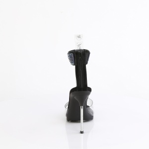 Nero 11,5 cm CHIC-42 cinturini alla caviglia sandali tacchi a spillo in metallo