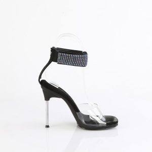 Nero 11,5 cm CHIC-42 cinturini alla caviglia sandali tacchi a spillo in metallo
