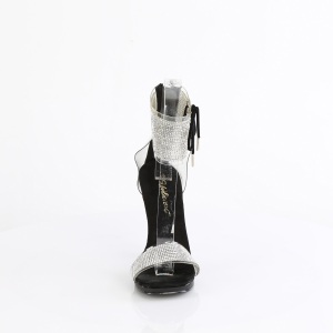 Nero 11,5 cm CHIC-47 cinturini alla caviglia sandali tacchi a spillo in metallo