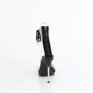 Nero 11,5 cm CHIC-47 cinturini alla caviglia sandali tacchi a spillo in metallo