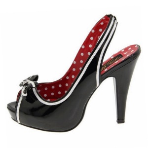 Nero 11,5 cm retro vintage BETTIE-05 Scarpe da donna con tacco altissime