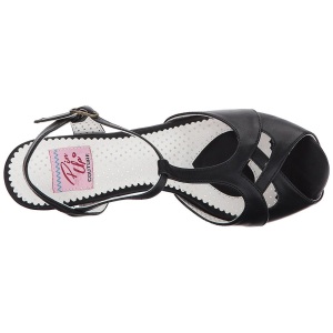 Nero 11,5 cm retro vintage BETTIE-23 Sandali da Sera con Tacco Alto
