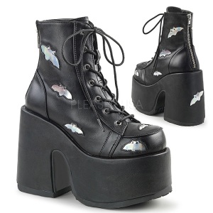 Nero 13 cm CAMEL-201 stivaletti lolita gotico con plateau