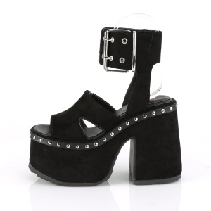 Nero 13 cm DemoniaCult CAMEL-102 sandali con plateau lolita