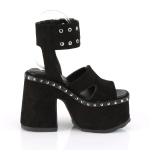 Nero 13 cm DemoniaCult CAMEL-102 sandali con plateau lolita