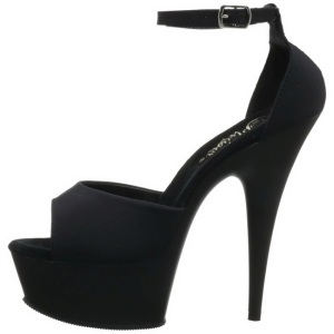 Nero 15 cm DELIGHT-618PS Scarpe da donna con tacco altissime
