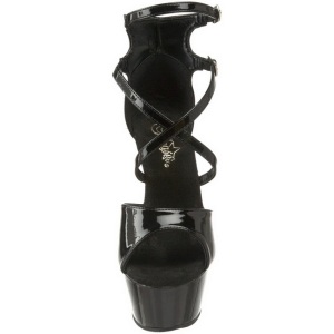 Nero 15 cm KISS-254 Scarpe da donna con tacco altissime