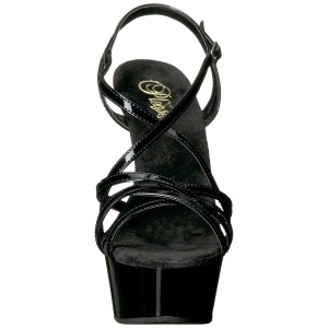 Nero 15 cm Pleaser DELIGHT-613 Sandali Donna con Tacco