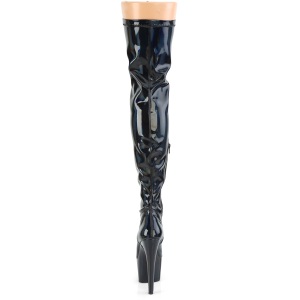 Nero 18 cm ADORE-3000HWR Ologramma stivali overknee piattaforma exotic pole
