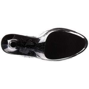 Nero 18 cm ADORE-708MG scintillare plateau sandali donna con tacco
