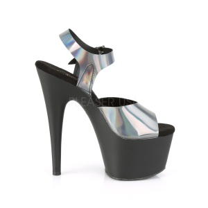 Nero 18 cm ADORE-708N-DT Ologramma plateau sandali donna con tacco